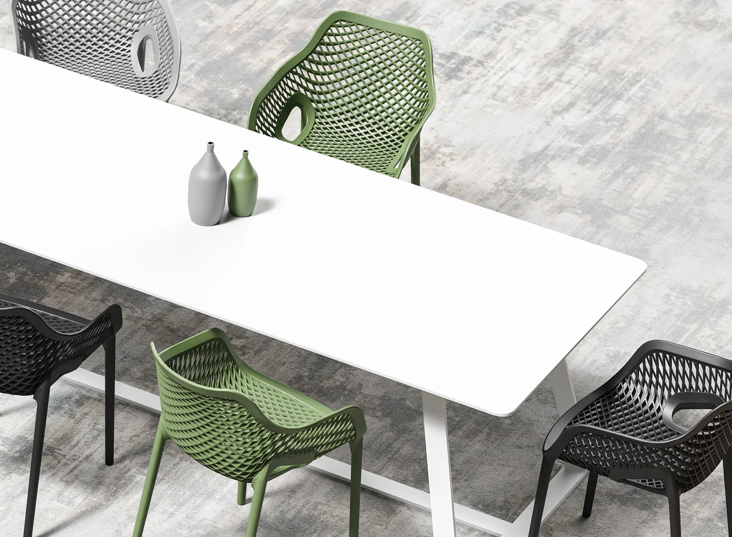 Ambiente de estudo e treinamento com poltronas